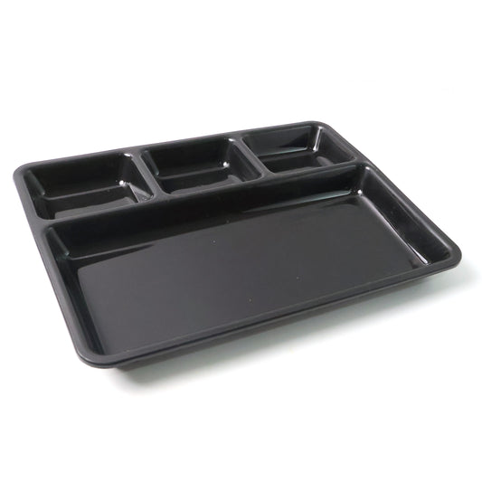 Plastic 4-compartment Rectangular Meal Serving Tray  Sectioned Dining Plate (1 Pc)