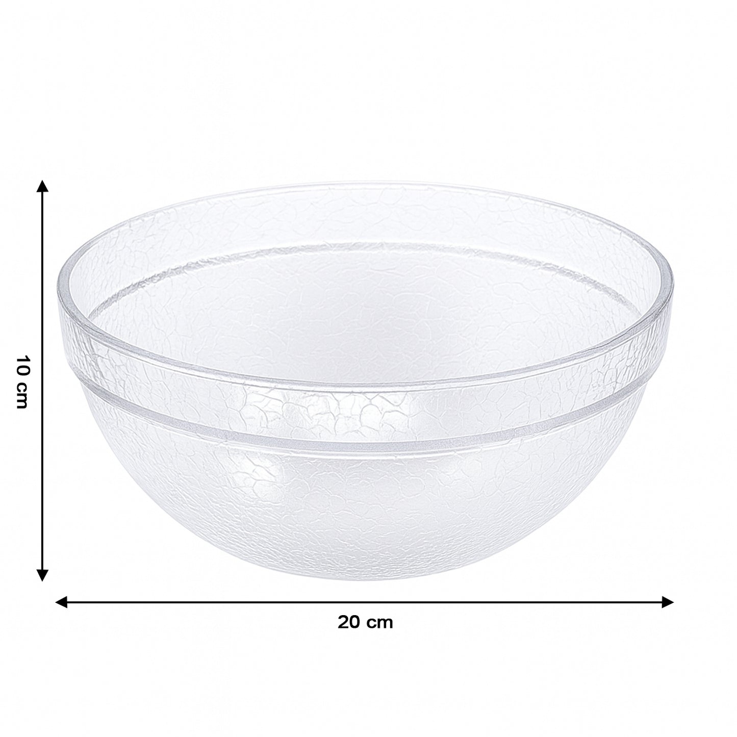Transparent Idli Mixing  Serving Bowl  Textured Plastic Kitchen Bowl (1 Pc)