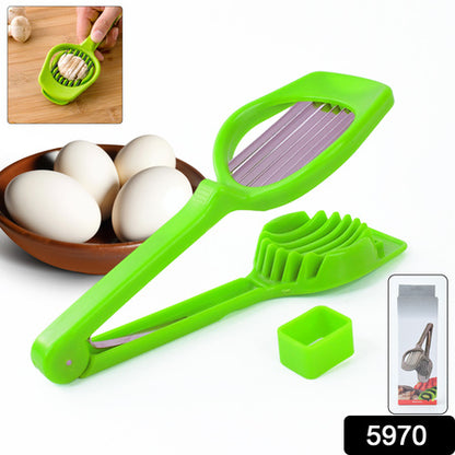 5970 Multipurpose Slicer With Seven Blades Egg Slicers Stainless Slicer Strawberry Tomato Kiwi Fruit Cutter Divider Separator