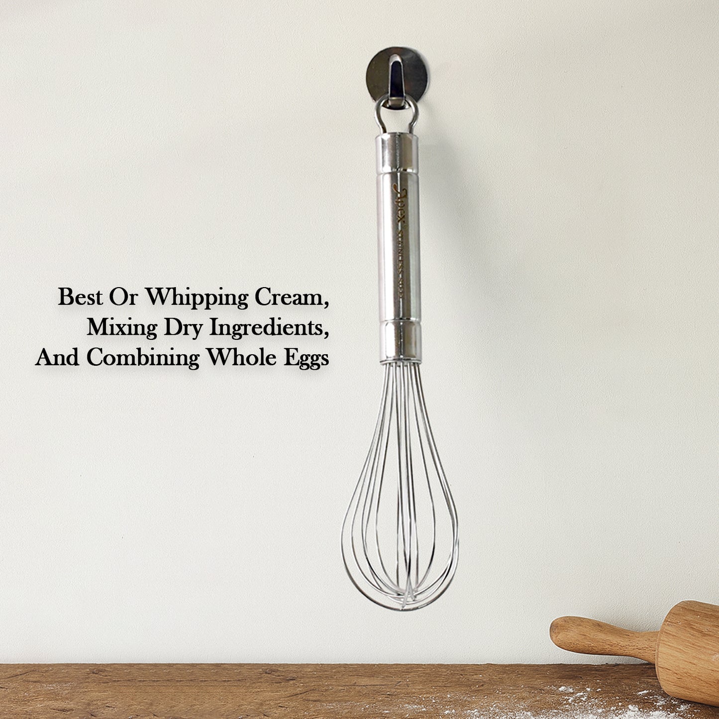 Apex Stainless Steel Small Hand Whisk (1 Pc)