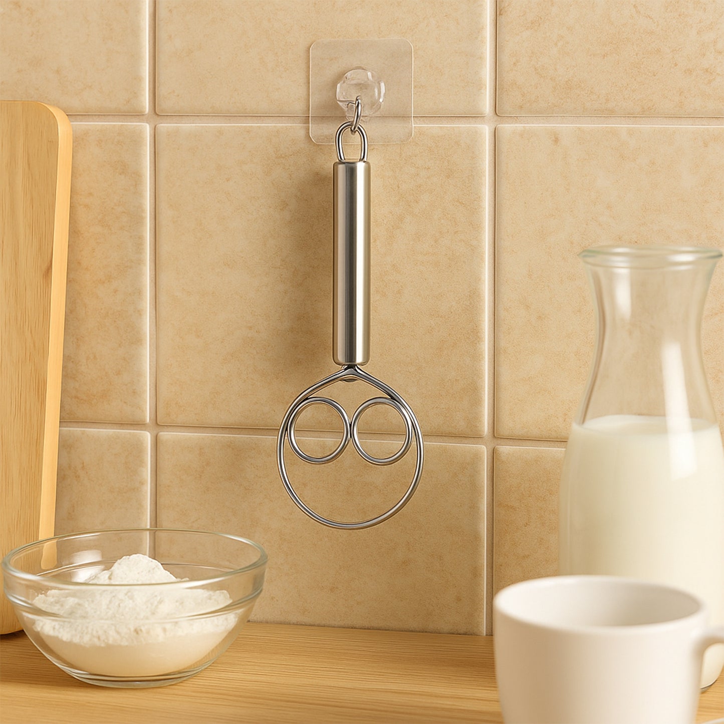 2-piece Stainless Steel Spiral Hand Whisk - (2 Pc  Set)