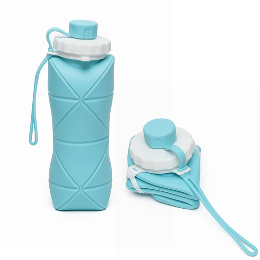 600ml Collapsible Silicone Water Bottle For Travel Sports Gym  Office (1 Pc)