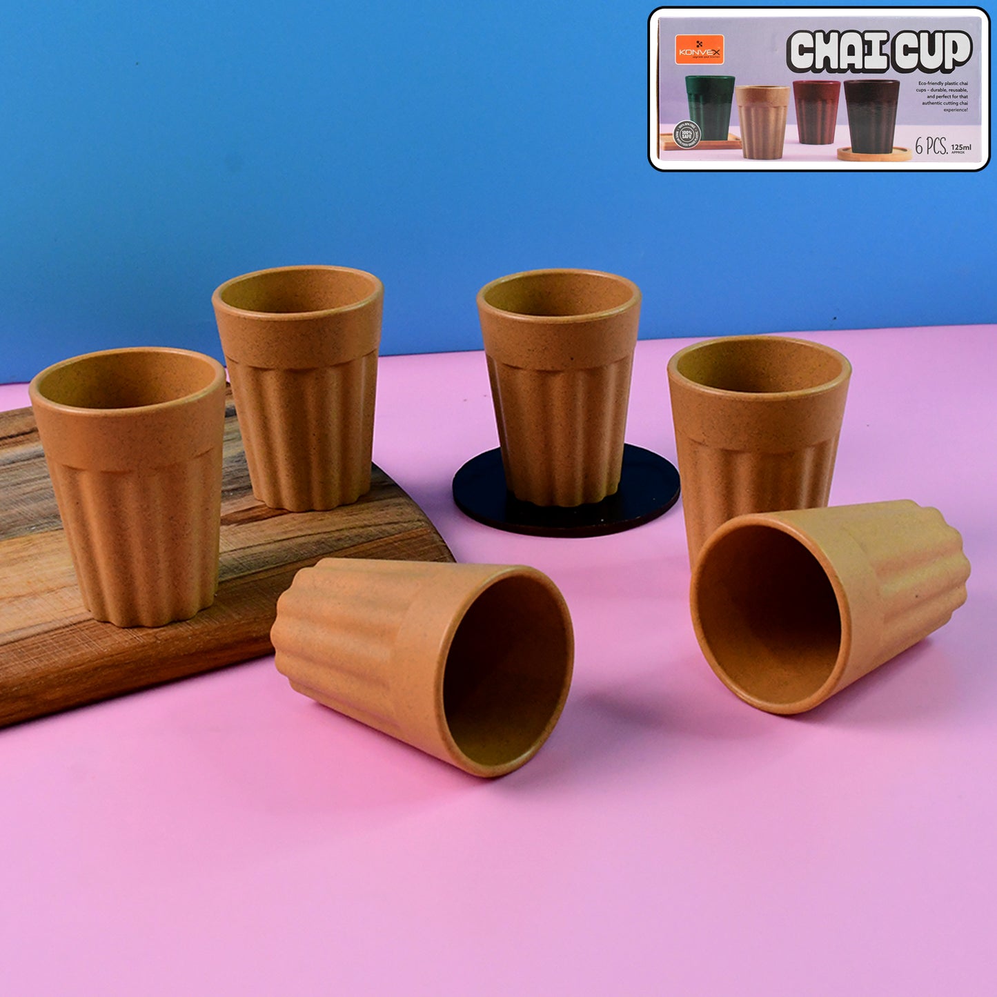 Konvex Traditional Chai Cups (125 Ml  6 Pc)