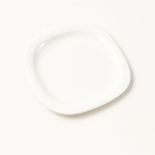 Plastic Square Dinner  Serving Plate  20 Cm (1 Pc)