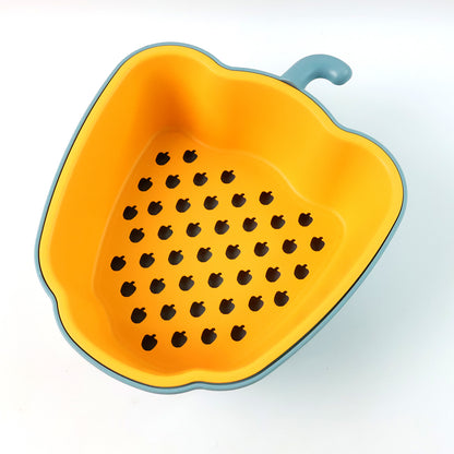 Pepper-shape 2-in-1 Washing Bowl - (1 Pc)