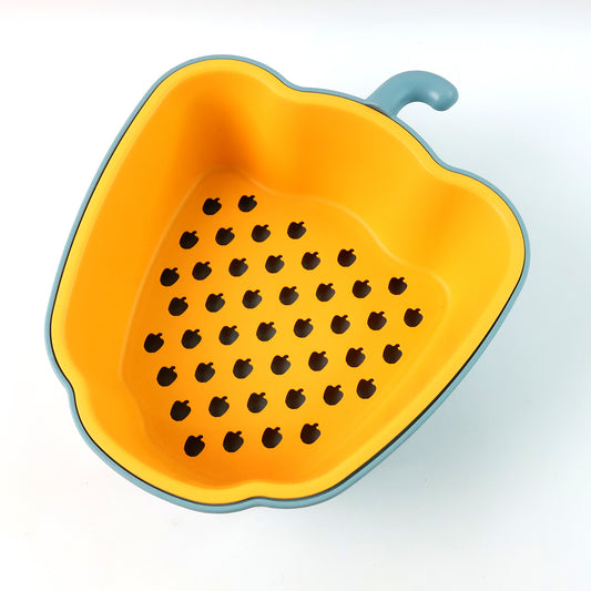 Pepper-shape 2-in-1 Washing Bowl - (1 Pc)