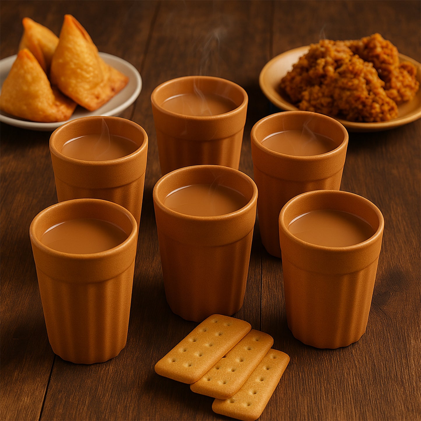 Konvex Traditional Chai Cups (125 Ml  6 Pc)