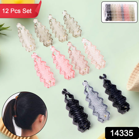 Plastic Hair Claw Clips Strong Clips (12 Pc  Mix Color) Hair Accessories