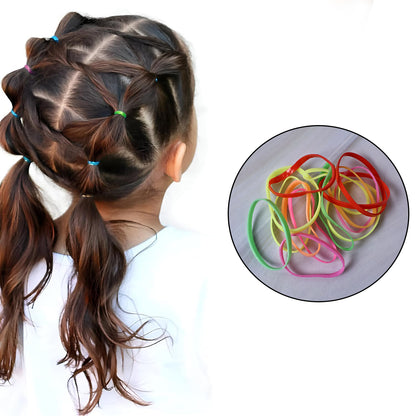 Kids Hair Bands Rubber Bands  Cute Hair Clips In Storage Box (Mix Design  1 Set)