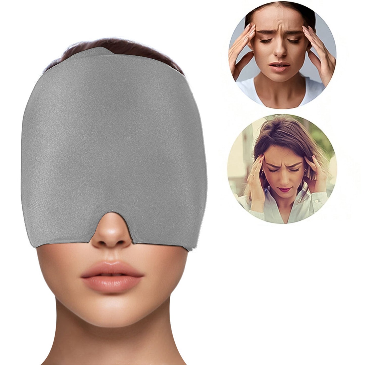 Headache Relief Hat Migraine Cap (1 Pc  Grey Color)