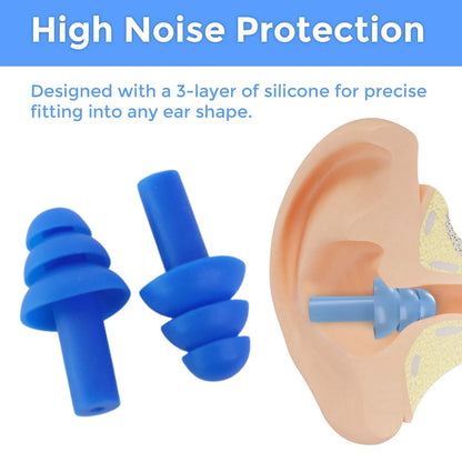 Reusable Silicone Swimming Ear Plugs - (Set)