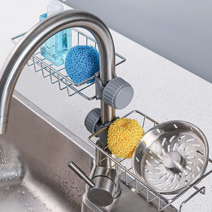 Soap Sponge Holder Stainless Steel Sink Caddy Organizer (1 Pc)