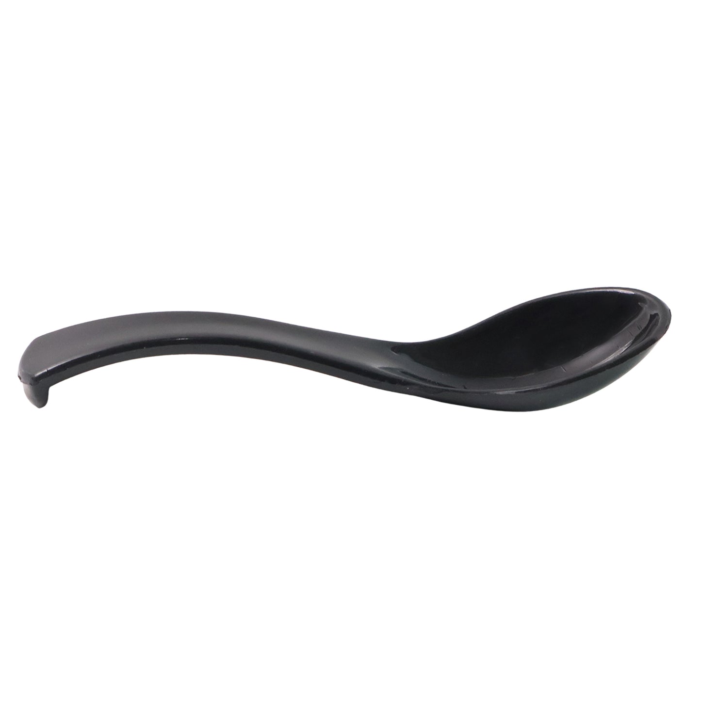 Plastic Soup Spoon  Deep Bowl (1 Pc  Black)
