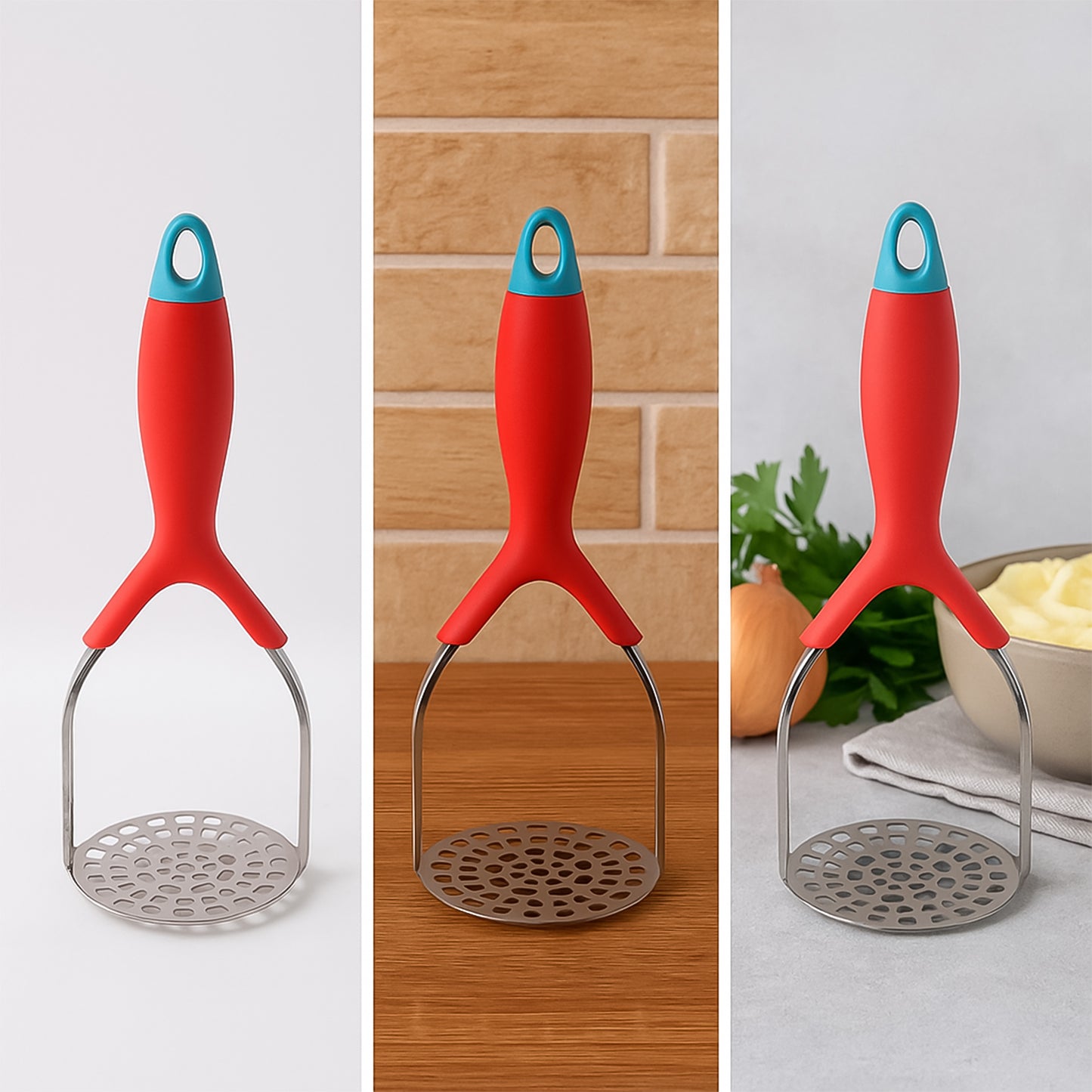 5493 Kitchen Food Masher Fruit Tool Masher Professional Masher Kitchen Tool Kitchen Masher With Comfortable Grip Heavy Duty Potato Masher Perfect For Bean Vegetable Fruits Masher (1 Pc)