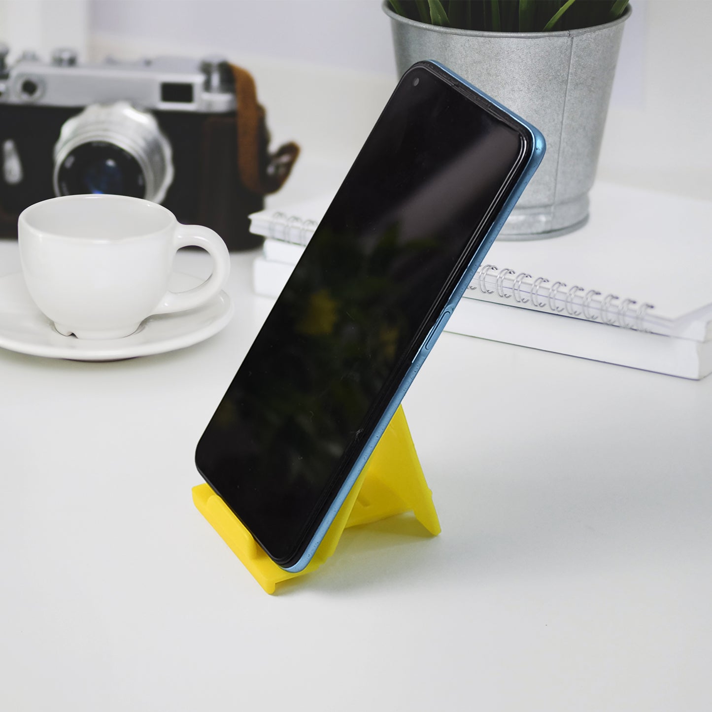 Adjustable Foldable Plastic Mobile Phone Stand (1 Pc  Mix Color)