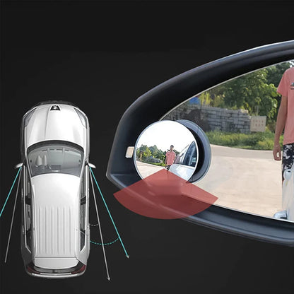Car Blind-spot Side Mirror Silver Frame - (2 Pc  Set)