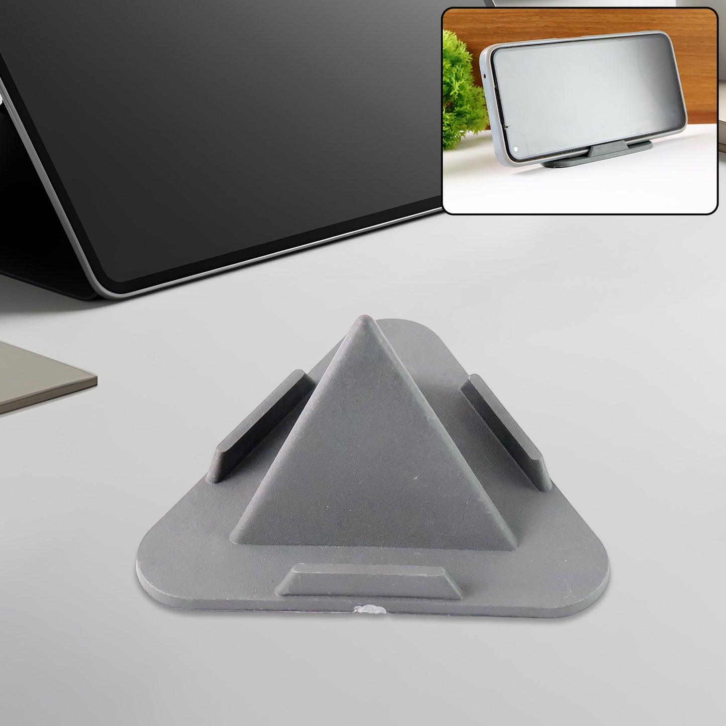 Pyramid Grey Mobile Stand With 3 Different Inclined Angles