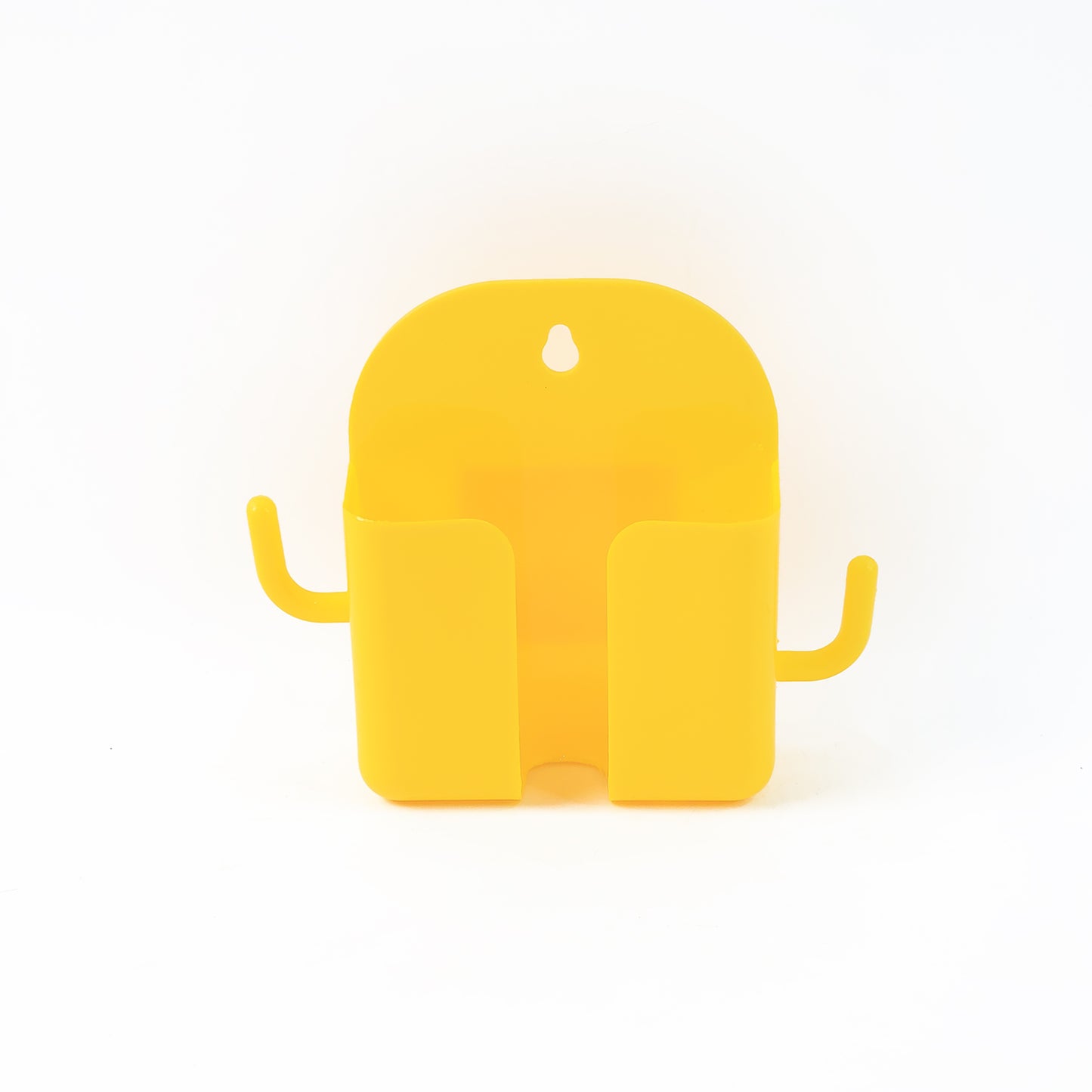 1 Pc Orange Wallmount Mobile Stand With Hook For And Stuffs Purposes.