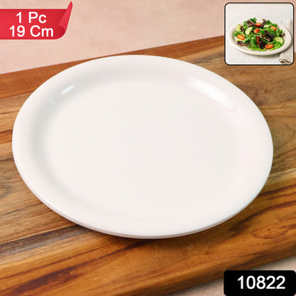 Plastic Round Dinner  Serving Plate  19 Cm (1 Pc)